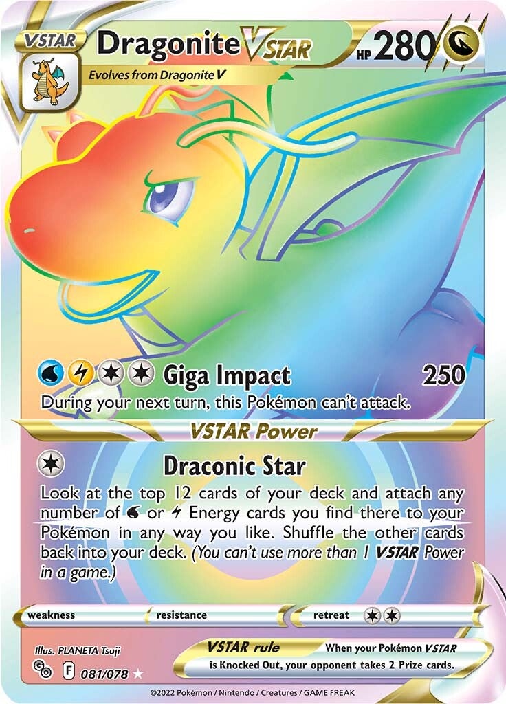Dragonite VSTAR (081/078) [Pokémon GO] - Evolution TCG