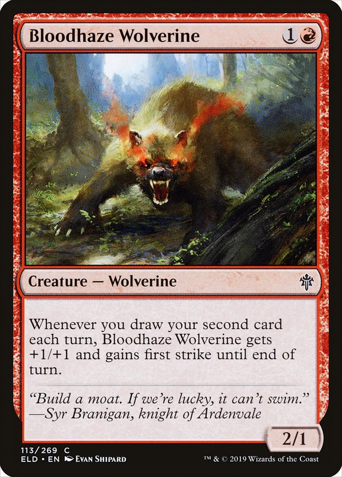 Bloodhaze Wolverine [Throne of Eldraine] - Evolution TCG