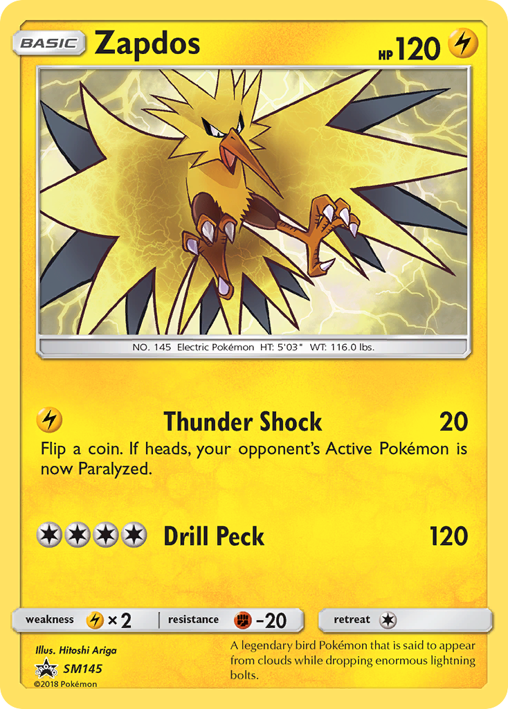 Zapdos (SM145) [Sun & Moon: Black Star Promos] - Evolution TCG