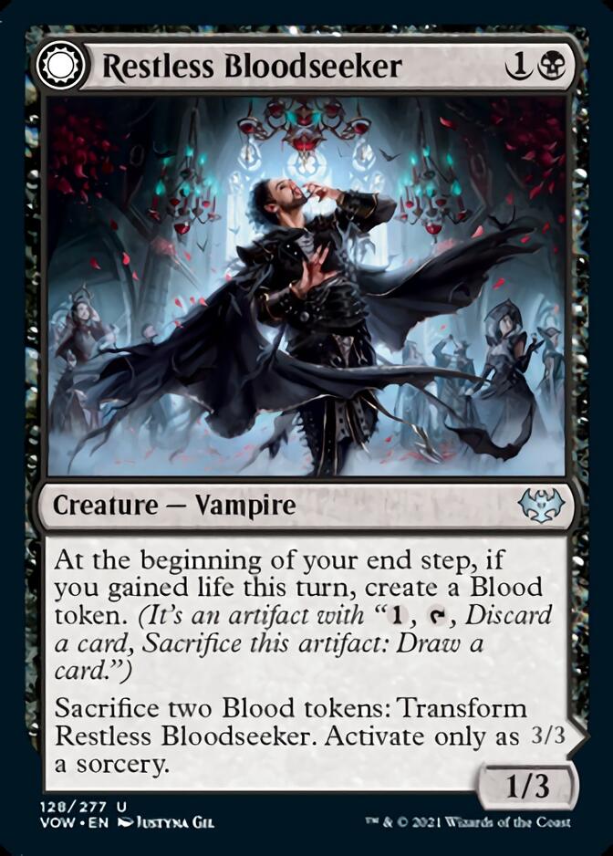 Restless Bloodseeker // Bloodsoaked Reveler [Innistrad: Crimson Vow] - Evolution TCG