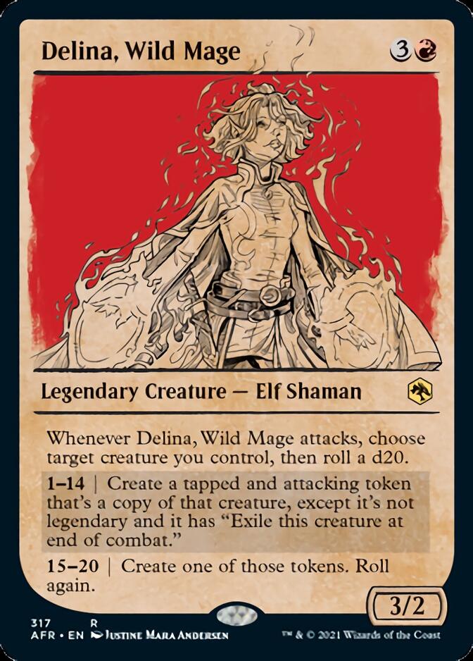 Delina, Wild Mage (Showcase) [Dungeons & Dragons: Adventures in the Forgotten Realms] - Evolution TCG