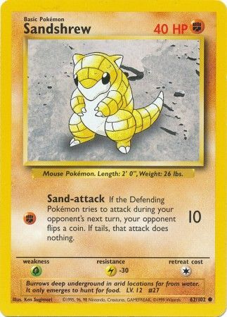 Sandshrew (62/102) [Base Set Unlimited] - Evolution TCG