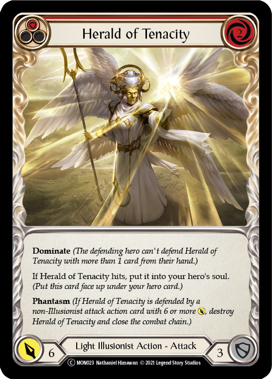 Herald of Tenacity (Red) [U-MON023] (Monarch Unlimited)  Unlimited Normal - Evolution TCG