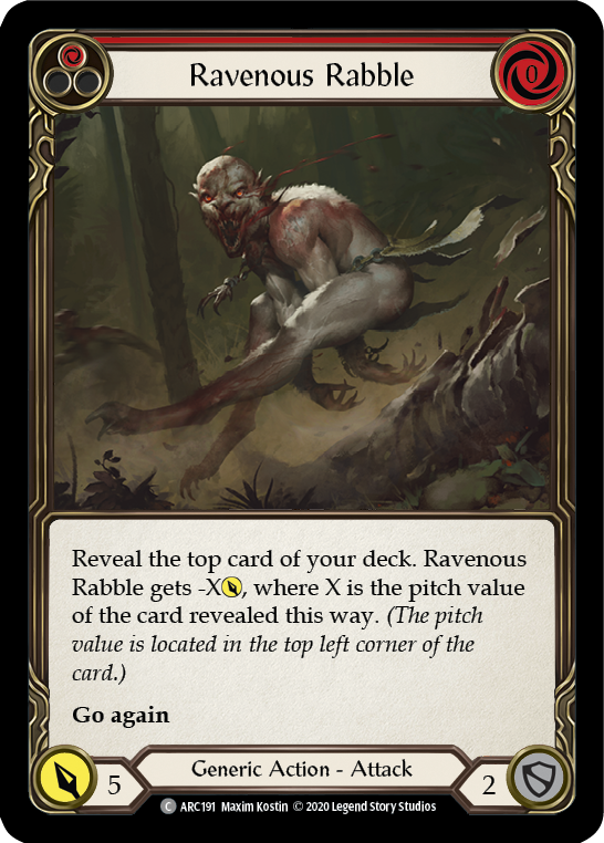 Ravenous Rabble (Red) [U-ARC191] (Arcane Rising Unlimited)  Unlimited Normal - Evolution TCG
