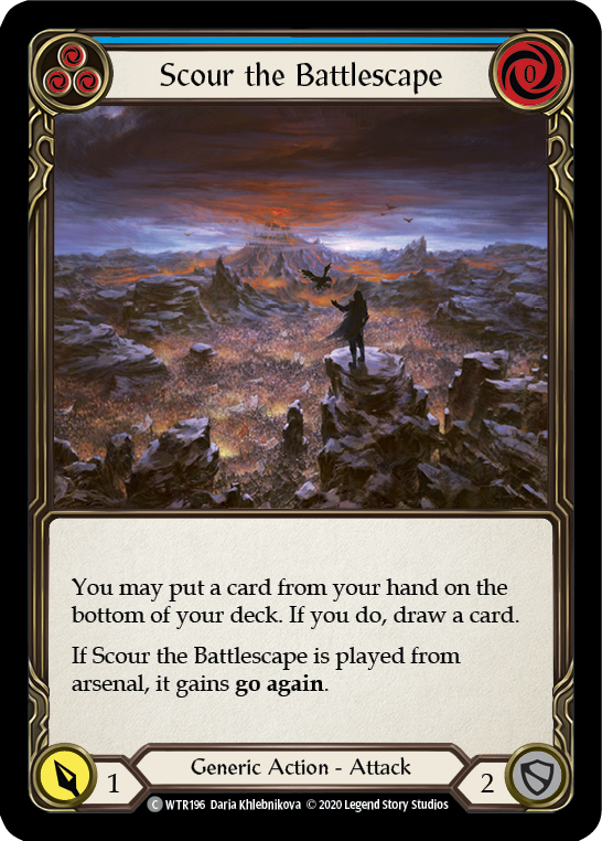 Scour the Battlescape (Blue) [U-WTR196] (Welcome to Rathe Unlimited)  Unlimited Rainbow Foil - Evolution TCG