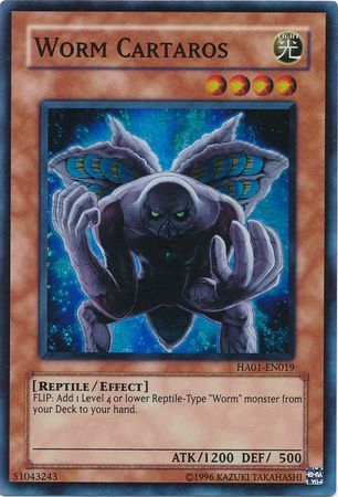 Worm Cartaros [HA01-EN019] Super Rare - Evolution TCG