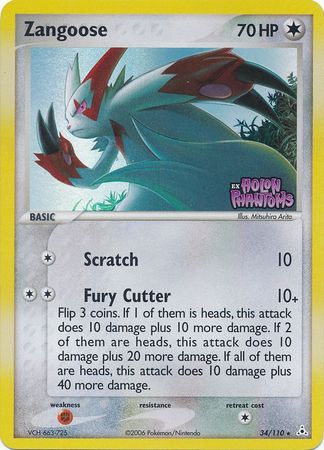 Zangoose (34/110) (Stamped) [EX: Holon Phantoms] - Evolution TCG