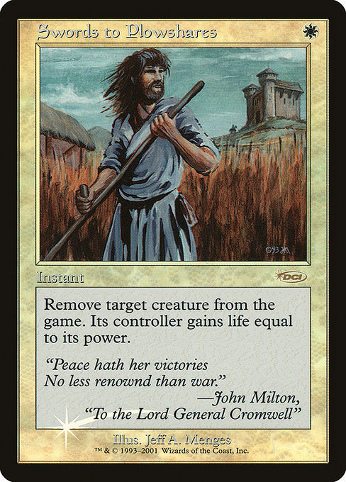 Swords to Plowshares [Friday Night Magic 2001] - Evolution TCG