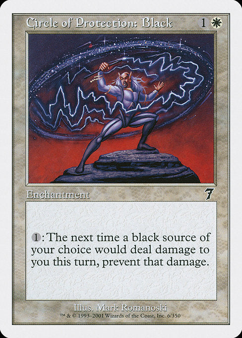 Circle of Protection: Black [Seventh Edition] - Evolution TCG