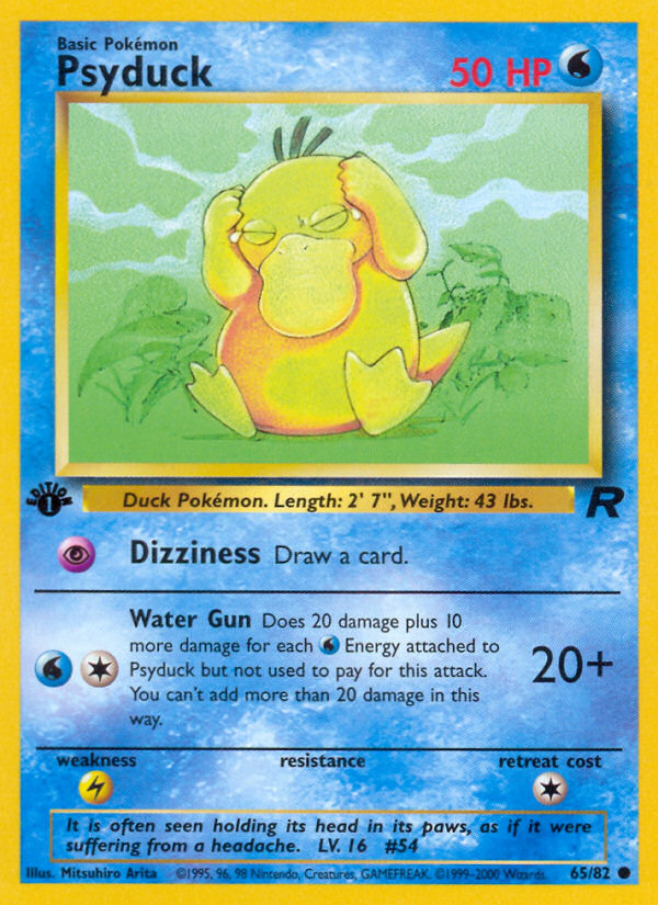 Psyduck (65/82) [Team Rocket 1st Edition] - Evolution TCG