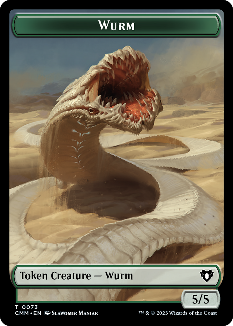 Wurm // Spider Double-Sided Token [Commander Masters Tokens] - Evolution TCG