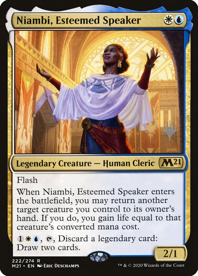 Niambi, Esteemed Speaker (Promo Pack) [Core Set 2021 Promos] - Evolution TCG