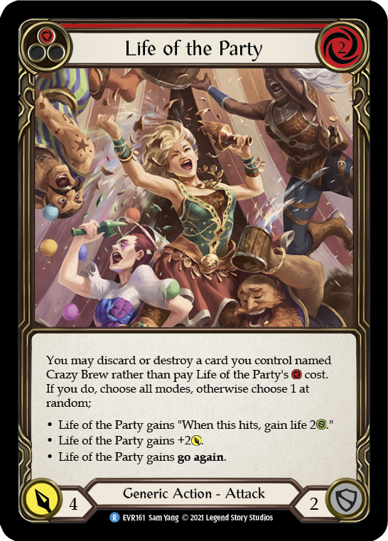 Life of the Party (Red) [EVR161] (Everfest)  1st Edition Rainbow Foil - Evolution TCG