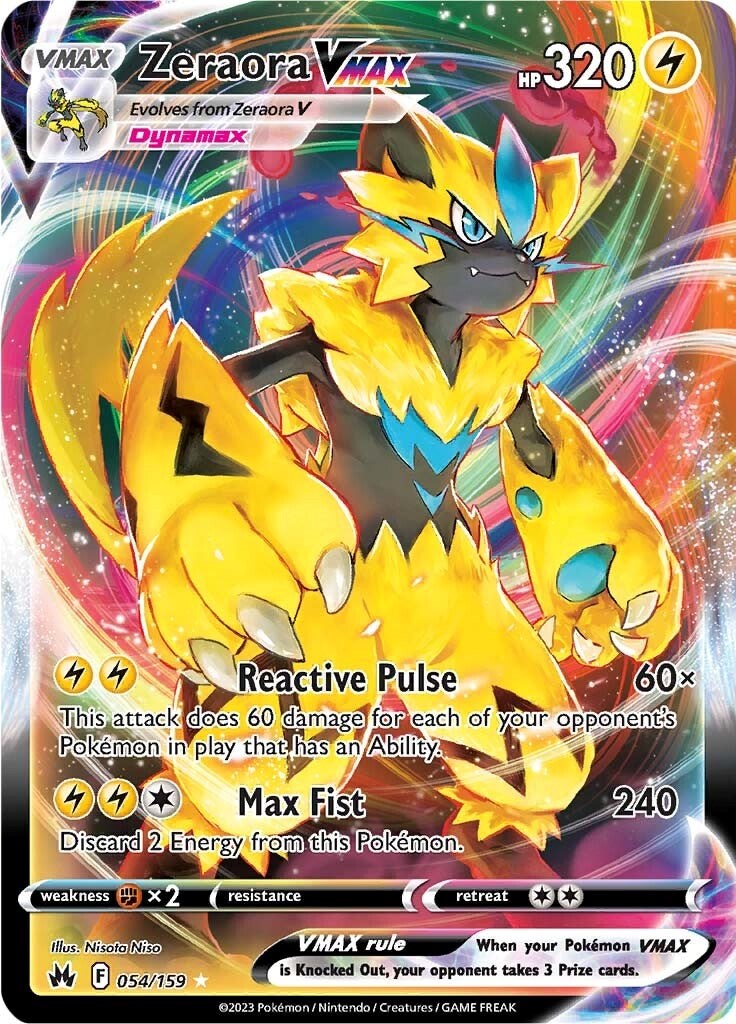 Zeraora VMAX (054/159) [Sword & Shield: Crown Zenith] - Evolution TCG