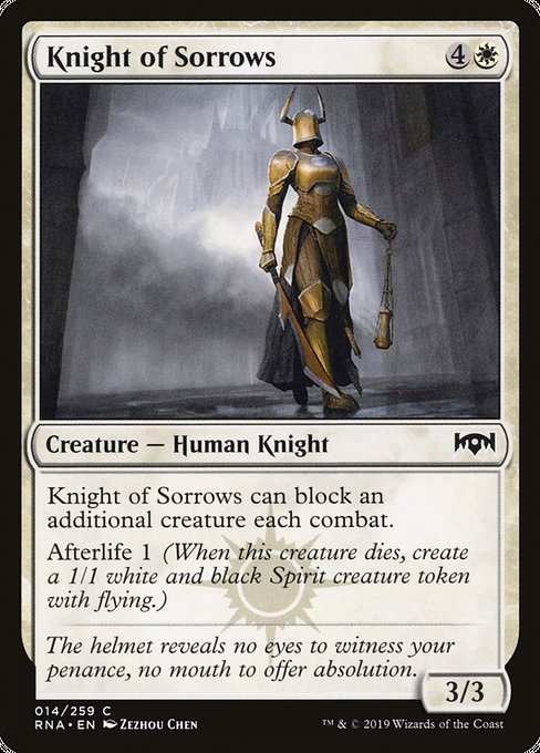 Knight of Sorrows [Ravnica Allegiance] - Evolution TCG