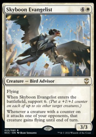 Skyboon Evangelist (Promo Pack) [Streets of New Capenna Commander Promos] - Evolution TCG