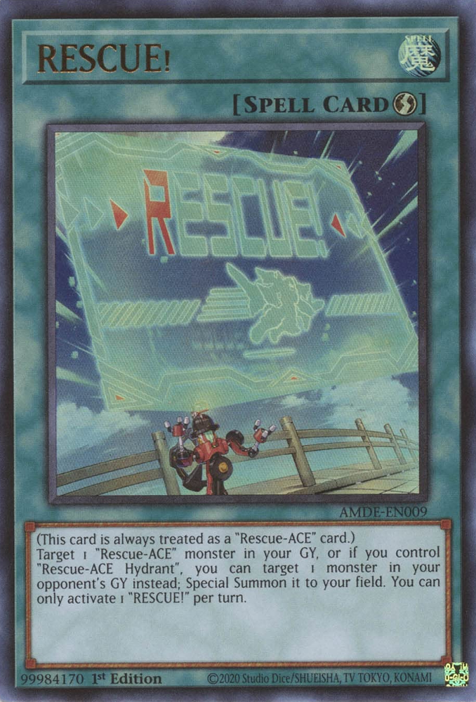 RESCUE! [AMDE-EN009] Ultra Rare - Evolution TCG