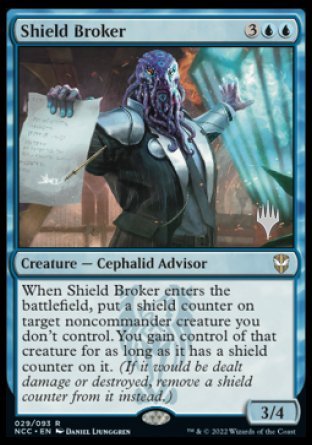 Shield Broker (Promo Pack) [Streets of New Capenna Commander Promos] - Evolution TCG