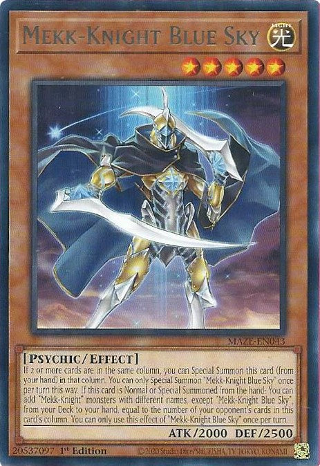 Mekk-Knight Blue Sky [MAZE-EN043] Rare - Evolution TCG