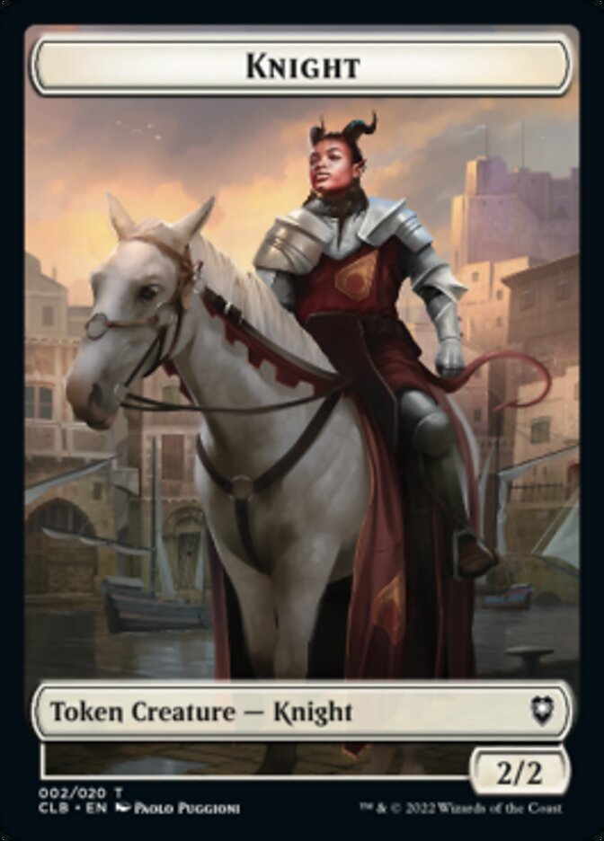 Treasure // Knight Double-sided Token [Commander Legends: Battle for Baldur's Gate Tokens] - Evolution TCG