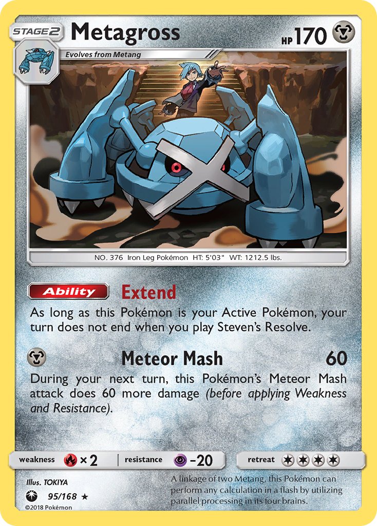 Metagross (95/168) (Prerelease Kit Exclusive) (Theme Deck Exclusive) [Sun & Moon: Celestial Storm] - Evolution TCG