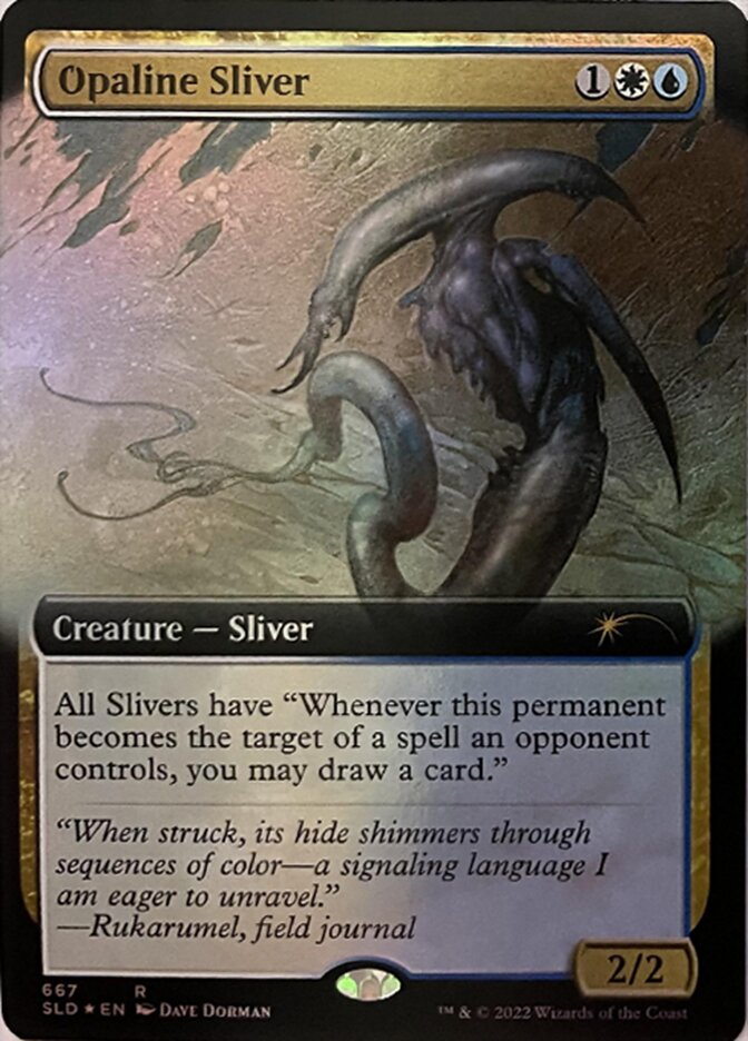 Opaline Sliver (Extended Art) [Secret Lair Drop Promos] - Evolution TCG