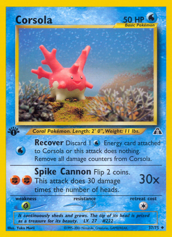 Corsola (37/75) [Neo Discovery 1st Edition] - Evolution TCG