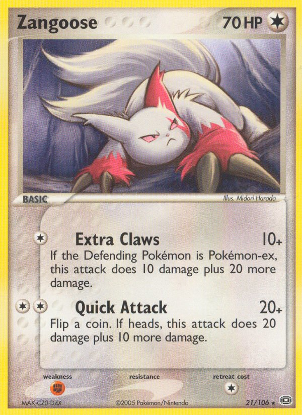 Zangoose (21/106) [EX: Emerald] - Evolution TCG