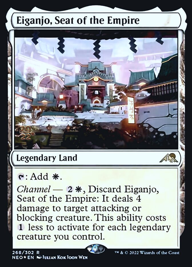 Eiganjo, Seat of the Empire [Kamigawa: Neon Dynasty Prerelease Promos] - Evolution TCG