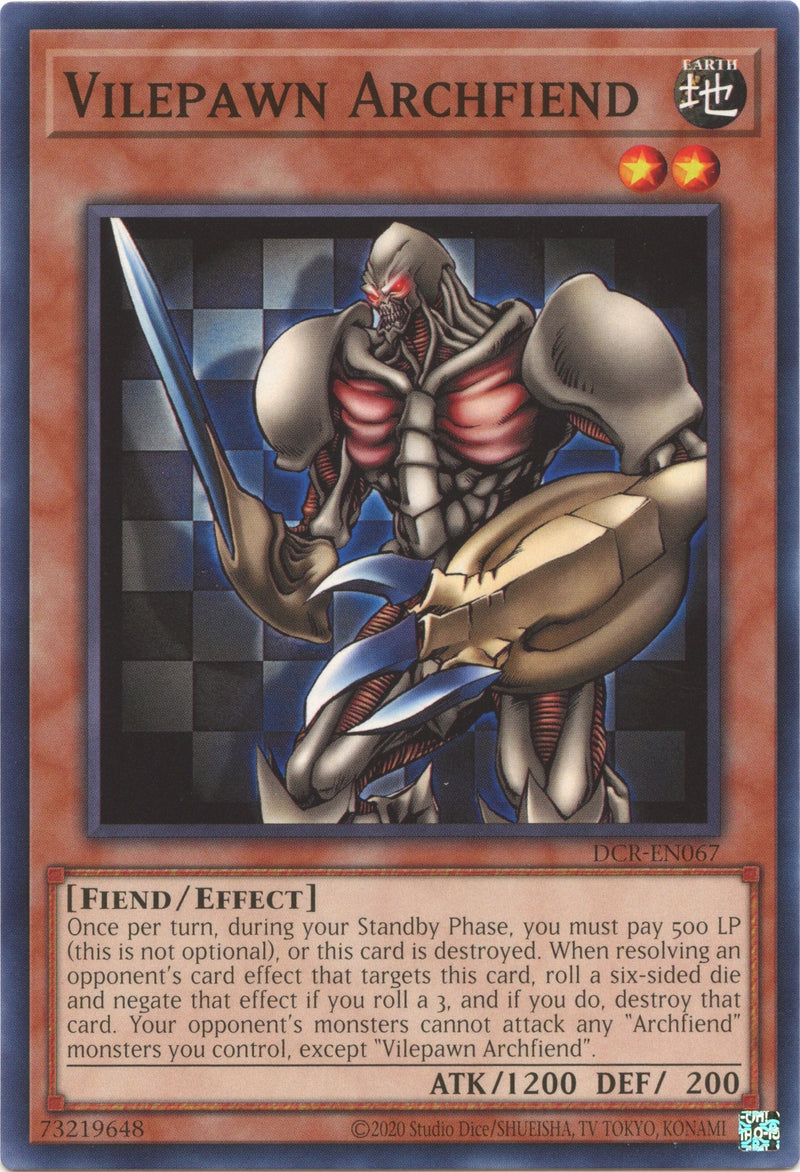 Vilepawn Archfiend (25th Anniversary) [DCR-EN067] Common - Evolution TCG