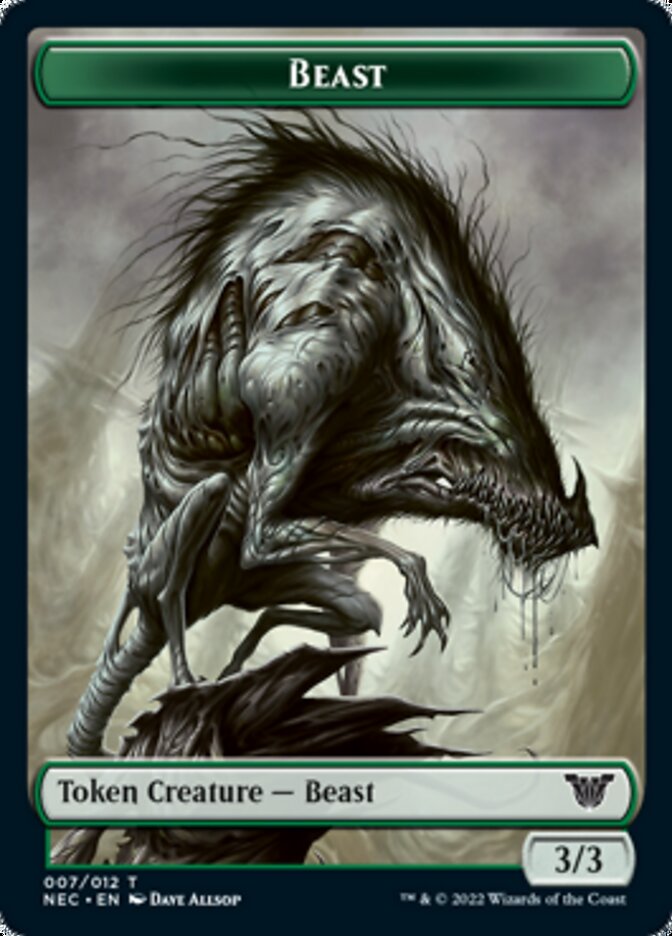 Beast // Treasure Double-sided Token [Kamigawa: Neon Dynasty Commander Tokens] - Evolution TCG