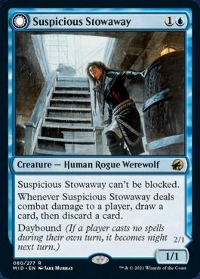 Suspicious Stowaway // Seafaring Werewolf [Innistrad: Midnight Hunt] - Evolution TCG
