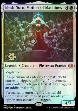 Elesh Norn, Mother of Machines [Phyrexia: All Will Be One Prerelease Promos] - Evolution TCG