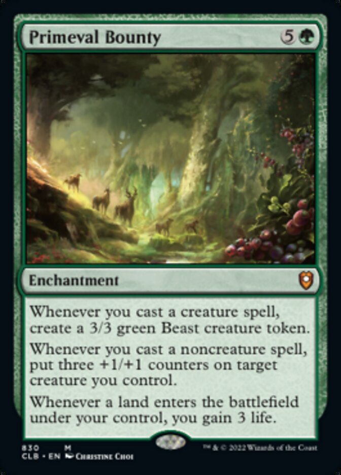 Primeval Bounty [Commander Legends: Battle for Baldur's Gate] - Evolution TCG