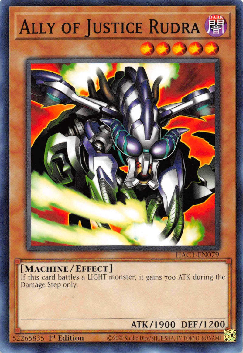 Ally of Justice Rudra [HAC1-EN079] Common - Evolution TCG