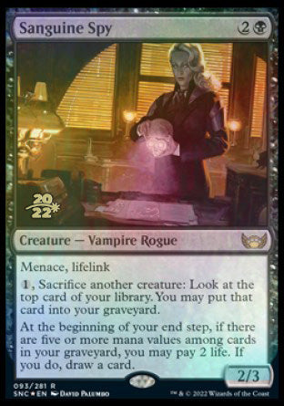 Sanguine Spy [Streets of New Capenna Prerelease Promos] - Evolution TCG