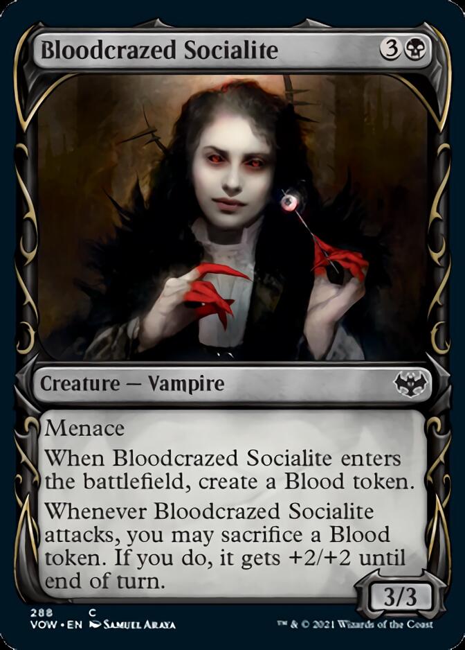 Bloodcrazed Socialite (Showcase Fang Frame) [Innistrad: Crimson Vow] - Evolution TCG