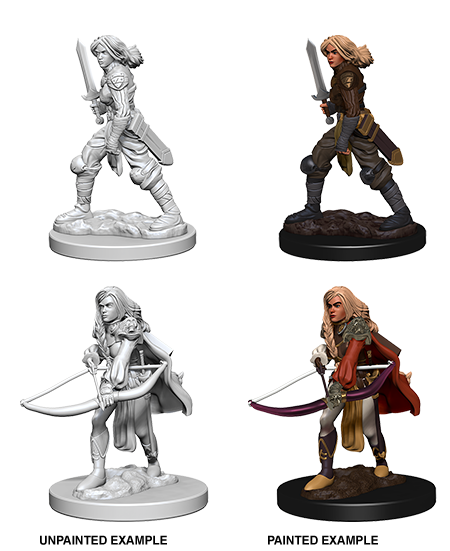 Pathfinder Battles Unpainted Minis - Human Female Fighter - Evolution TCG