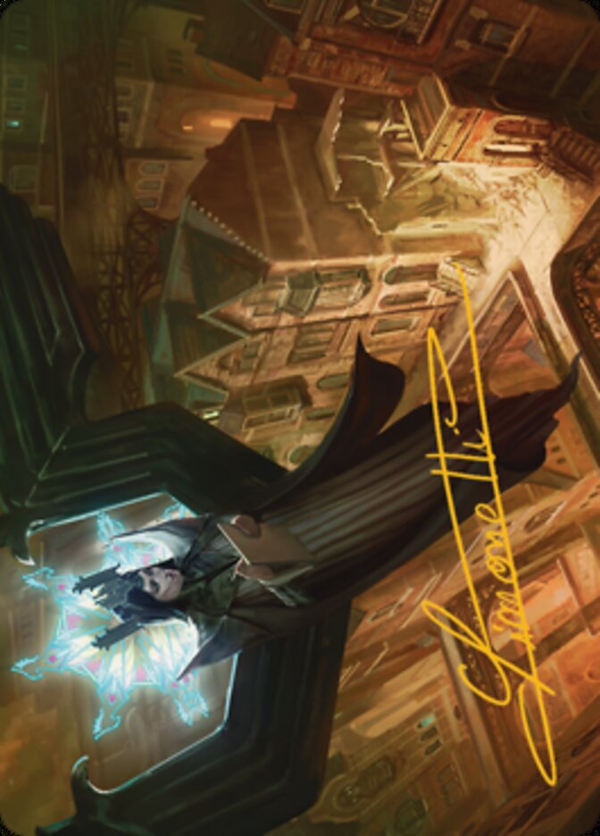 Angelic Sleuth Art Card (Gold-Stamped Signature) [Streets of New Capenna Art Series] - Evolution TCG
