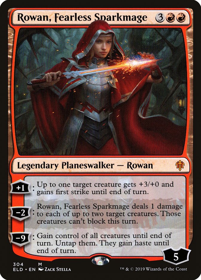 Rowan, Fearless Sparkmage [Throne of Eldraine] - Evolution TCG