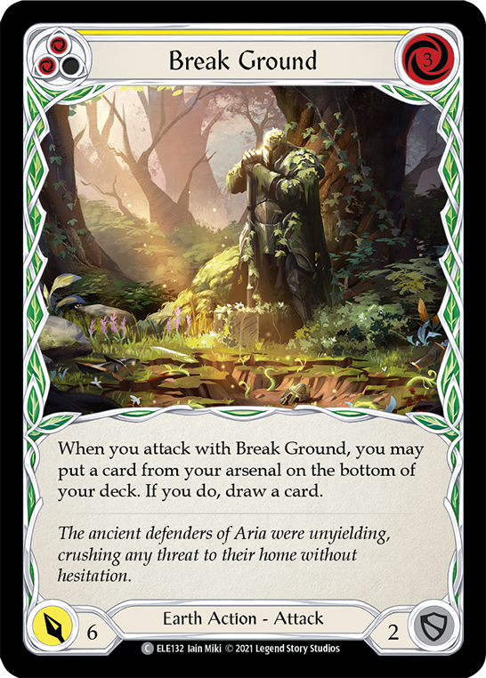 Break Ground (Yellow) [ELE132] (Tales of Aria)  1st Edition Normal - Evolution TCG