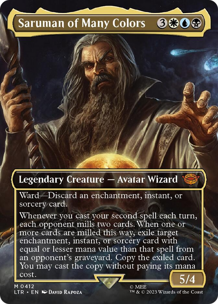 Saruman of Many Colors (Borderless Alternate Art) [The Lord of the Rings: Tales of Middle-Earth] - Evolution TCG