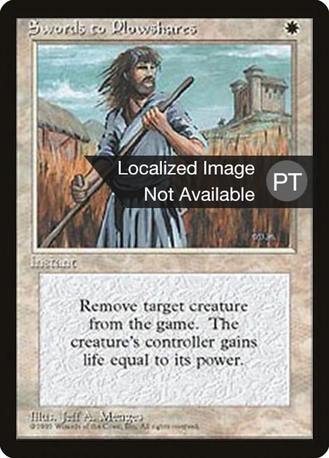Swords to Plowshares [Fourth Edition (Foreign Black Border)] - Evolution TCG