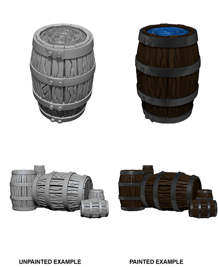 Pathfinder Battles Unpainted Minis - Barrel And Pile Of Barrels - Evolution TCG