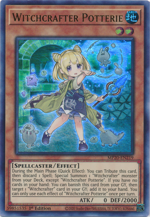 Witchcrafter Potterie [MP20-EN219] Ultra Rare - Evolution TCG