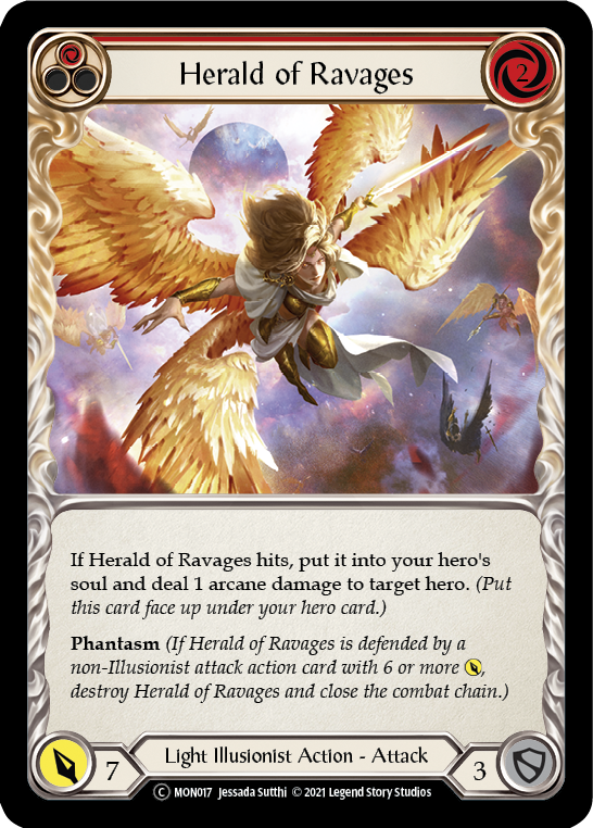 Herald of Ravages (Red) [U-MON017] (Monarch Unlimited)  Unlimited Normal - Evolution TCG