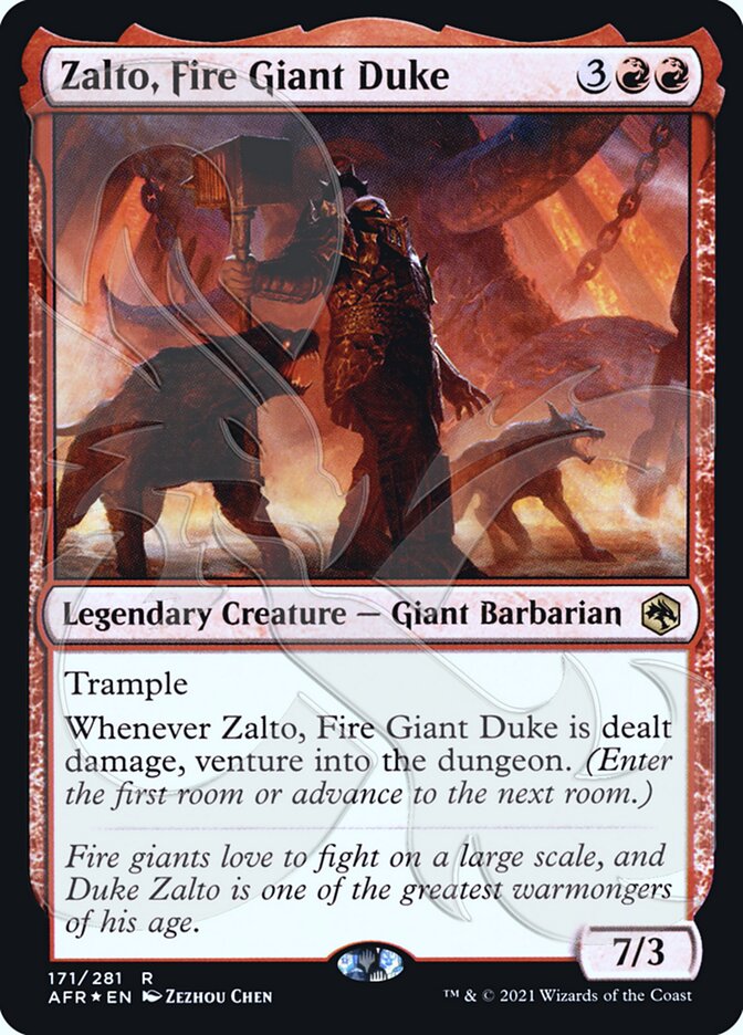 Zalto, Fire Giant Duke (Ampersand Promo) [Dungeons & Dragons: Adventures in the Forgotten Realms Promos] - Evolution TCG