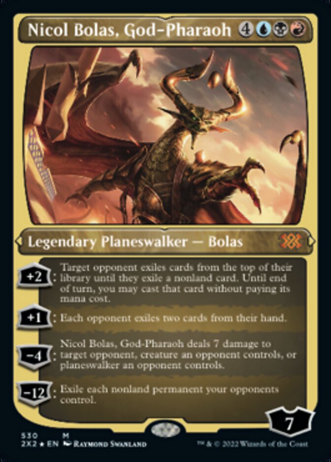 Nicol Bolas, God-Pharaoh (Foil Etched) [Double Masters 2022] - Evolution TCG