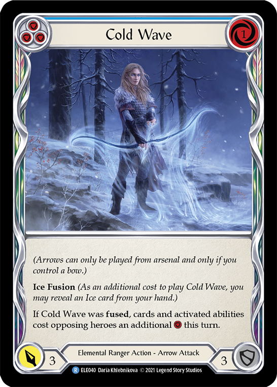 Cold Wave (Blue) [ELE040] (Tales of Aria)  1st Edition Normal - Evolution TCG