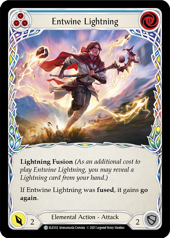 Entwine Lightning (Blue) [ELE102] (Tales of Aria)  1st Edition Rainbow Foil - Evolution TCG